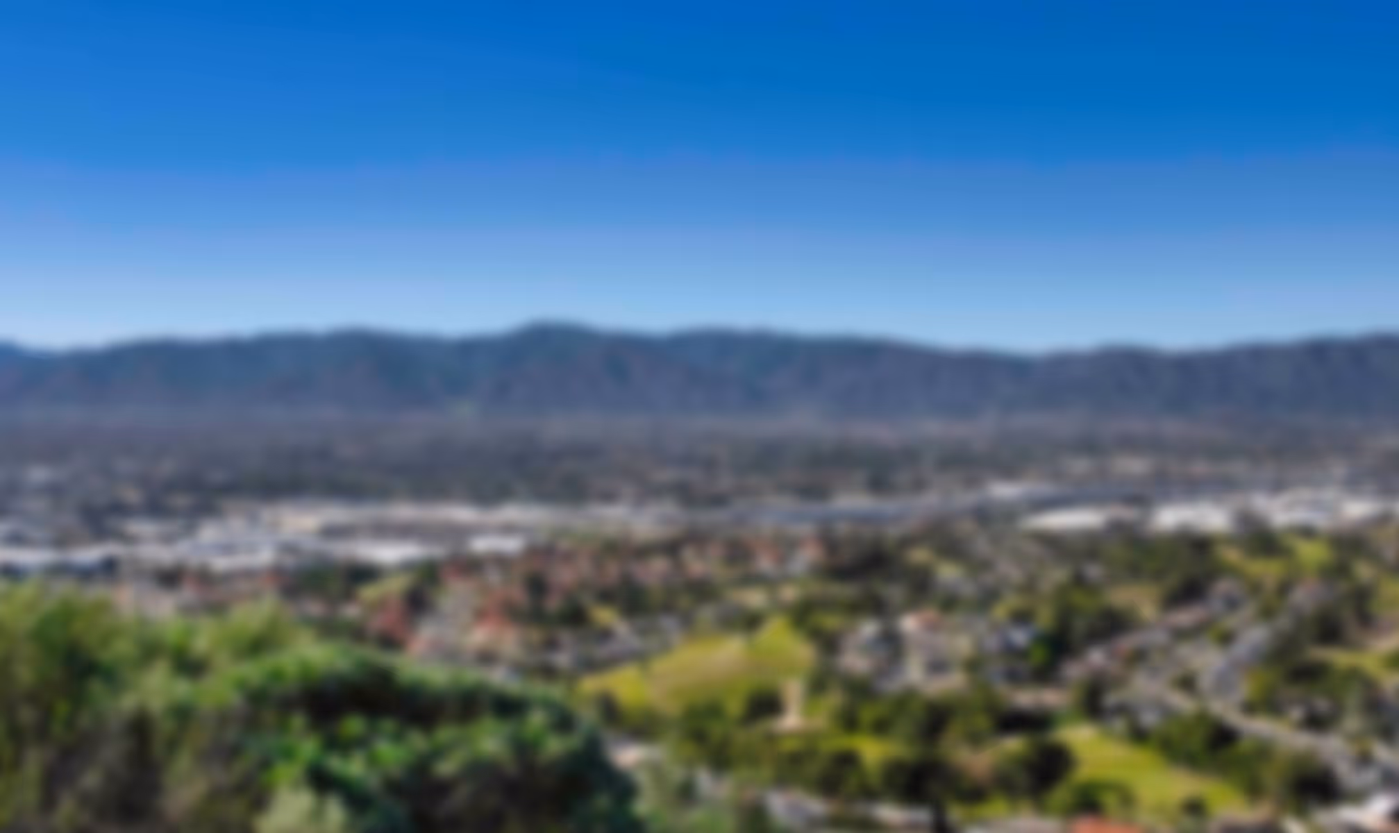 Aerial view of the City of Corona, California