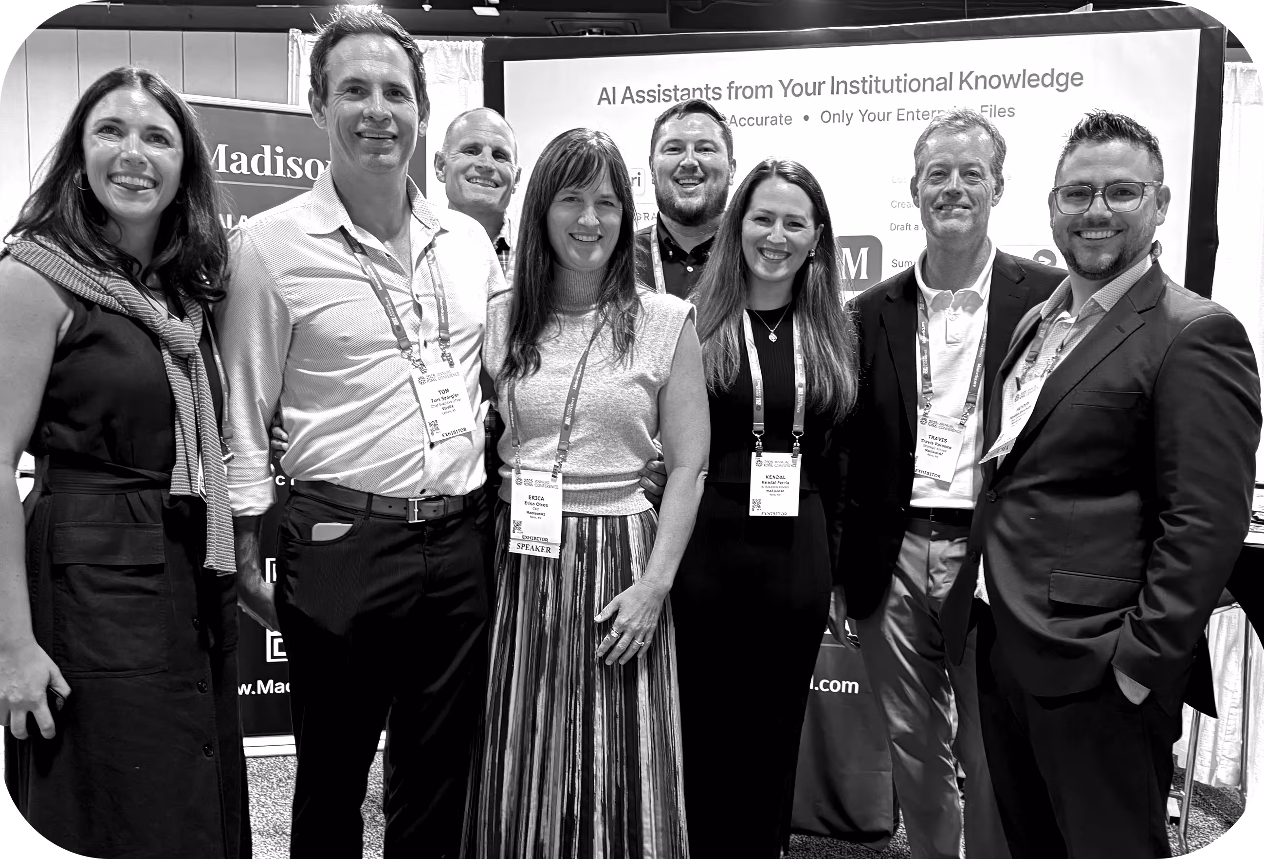 The Madison AI team at their conference exhibitor booth