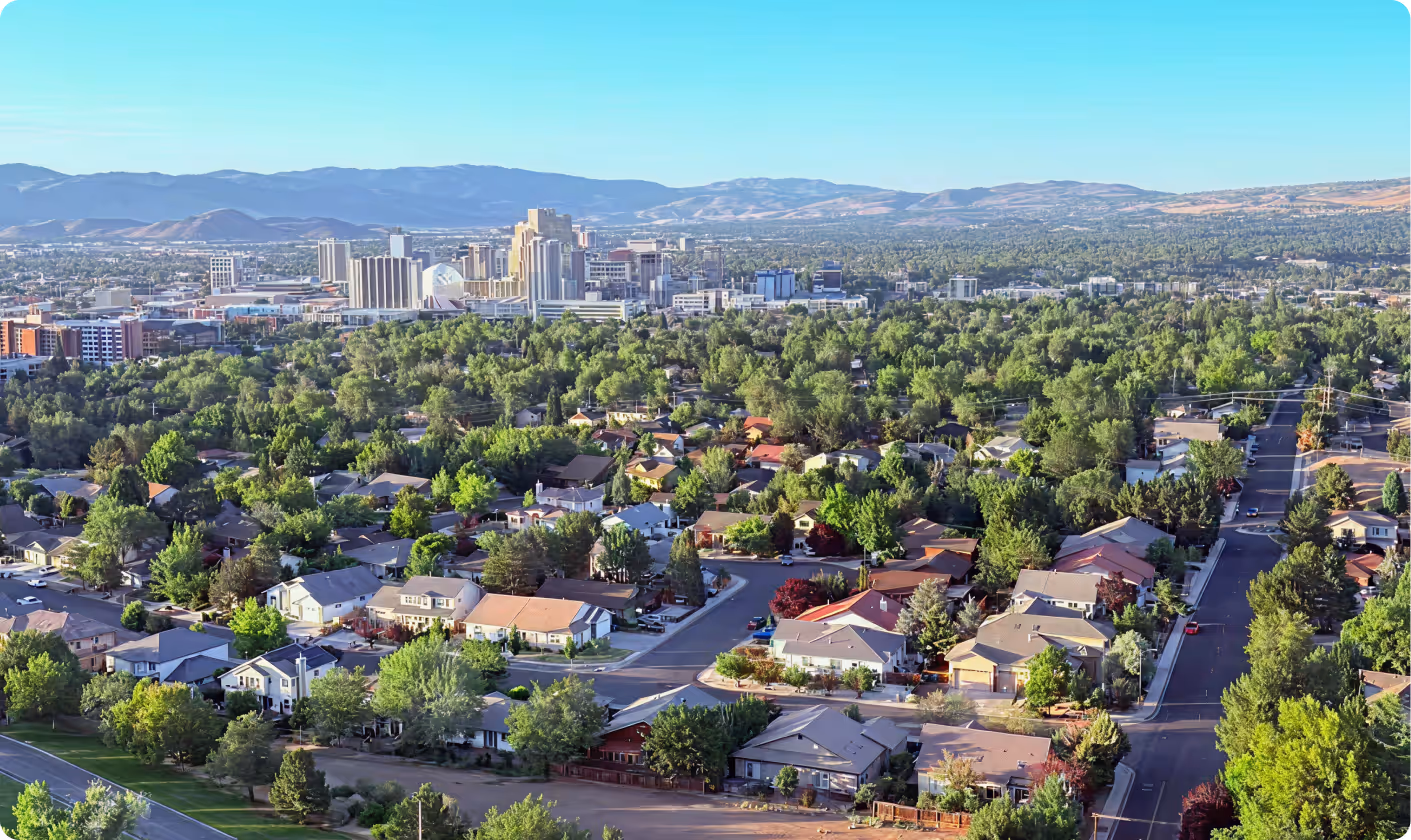 Aerial view of Washoe County, Nevada